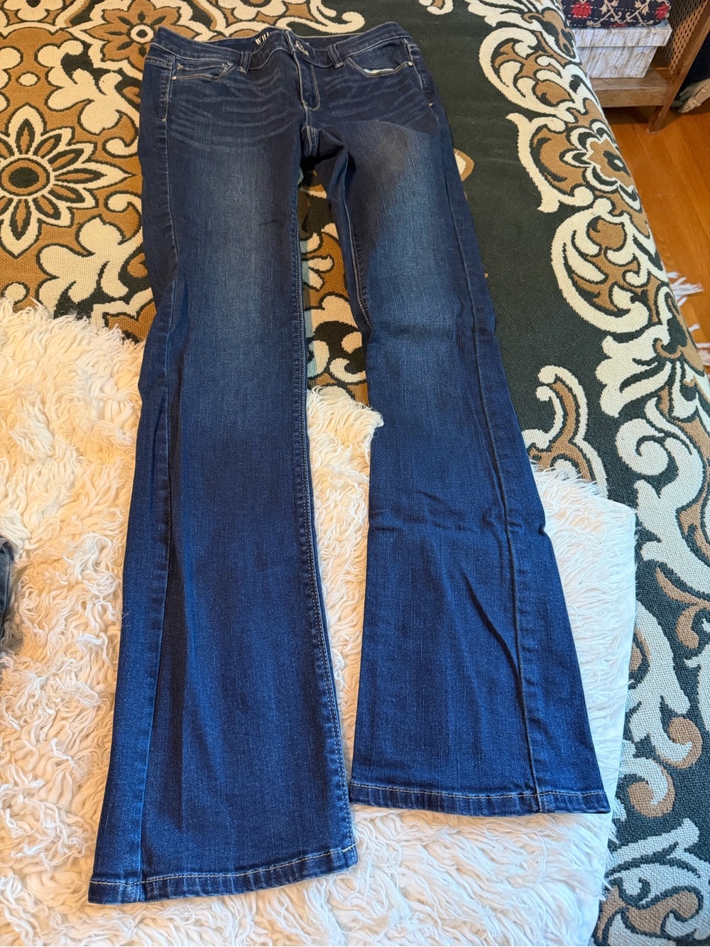White House Black Market Dark Blue Flare Jeans